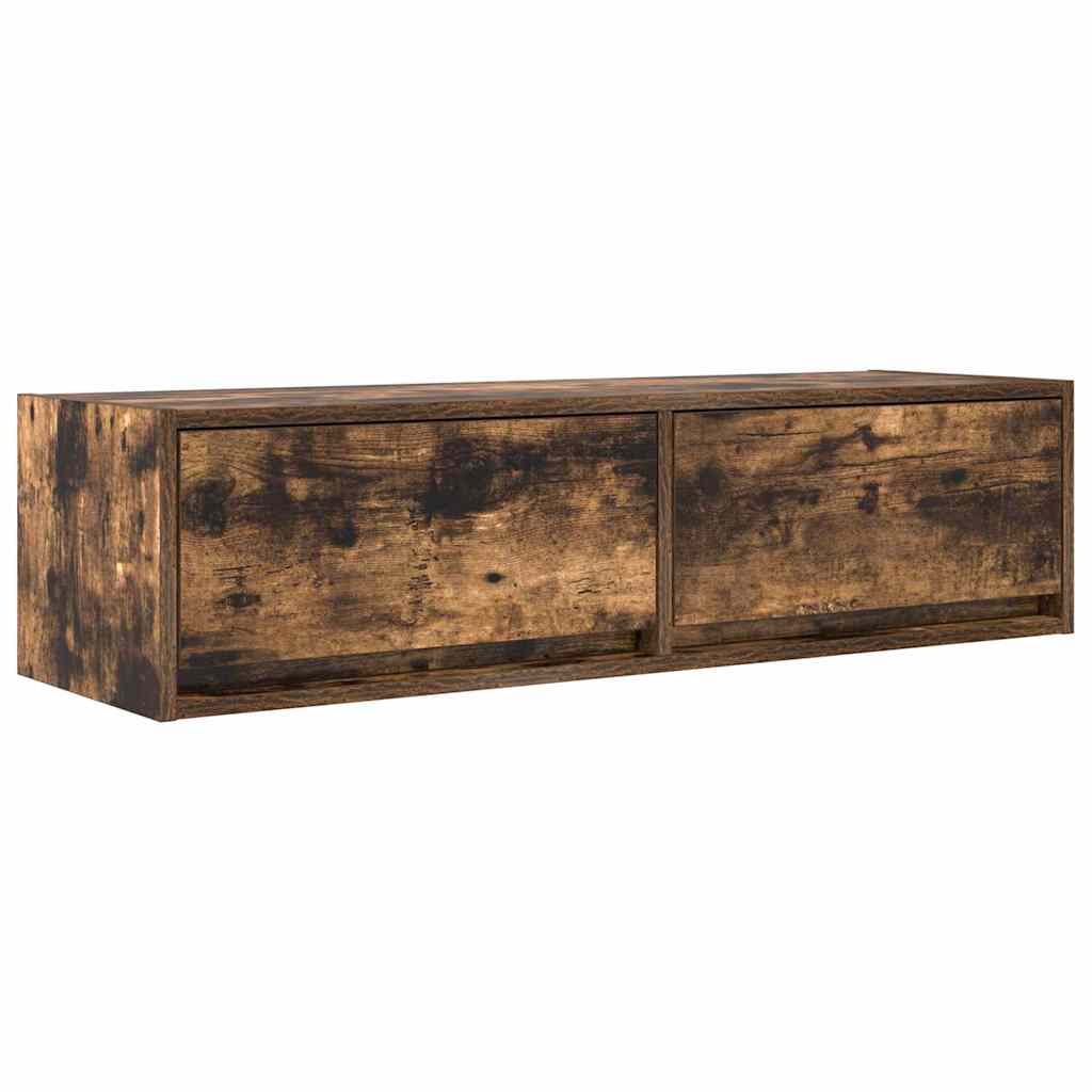vidaXL TV Cabinet 100 x 31 x 25.5 cm Smoked oak Engineered wood 2