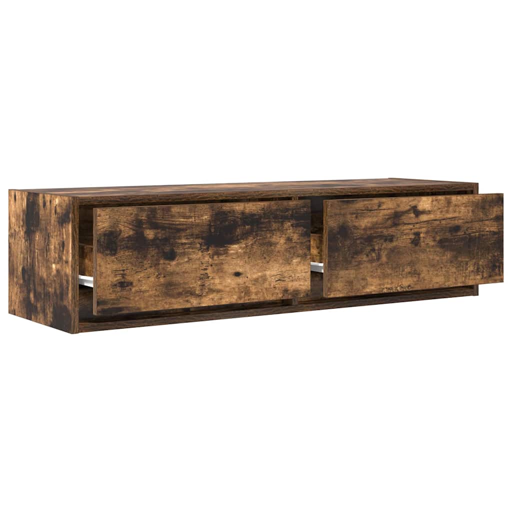 vidaXL TV Cabinet 100 x 31 x 25.5 cm Smoked oak Engineered wood 5