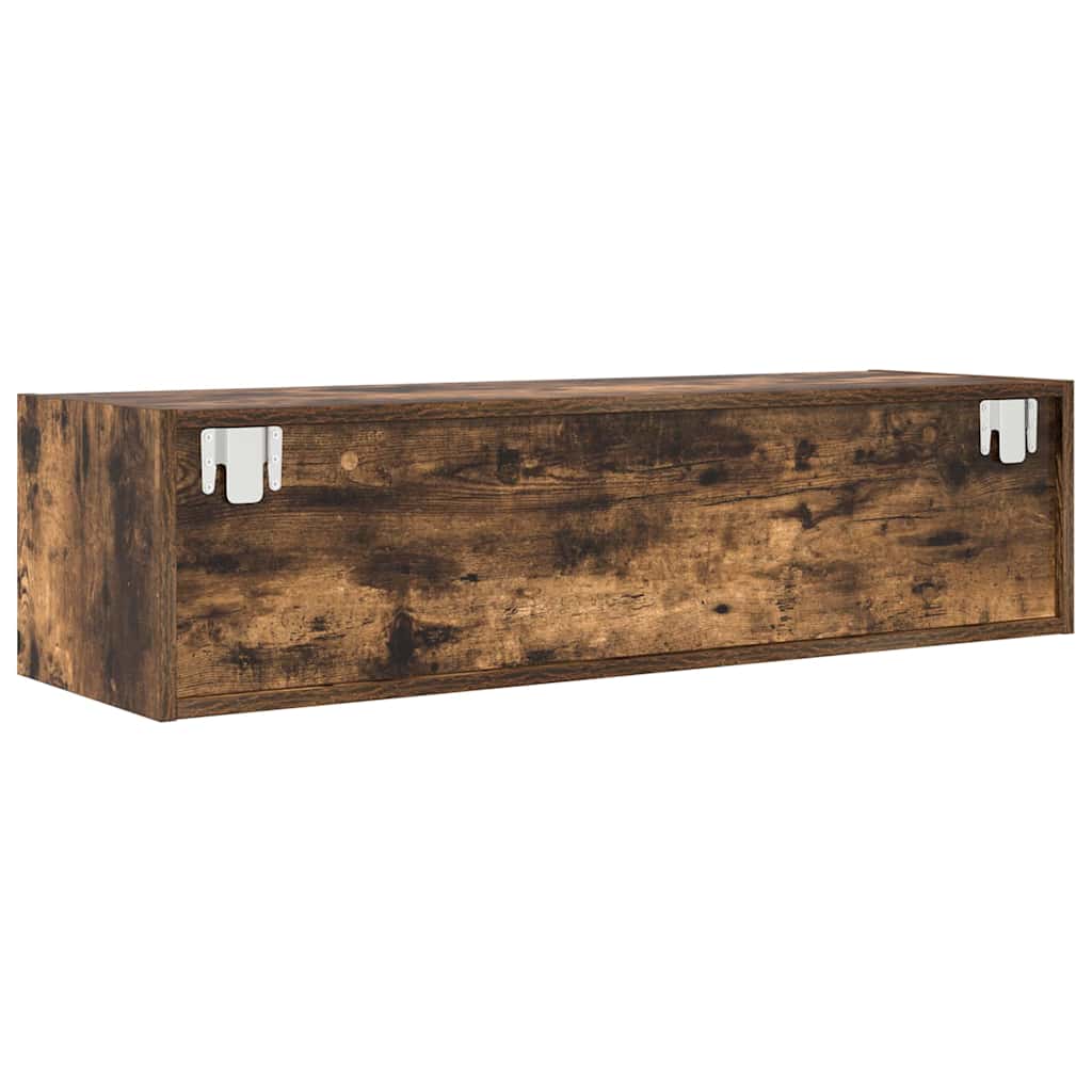 vidaXL TV Cabinet 100 x 31 x 25.5 cm Smoked oak Engineered wood 6