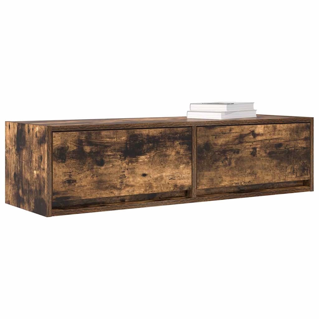 vidaXL TV Cabinet 100 x 31 x 25.5 cm Smoked oak Engineered wood 3