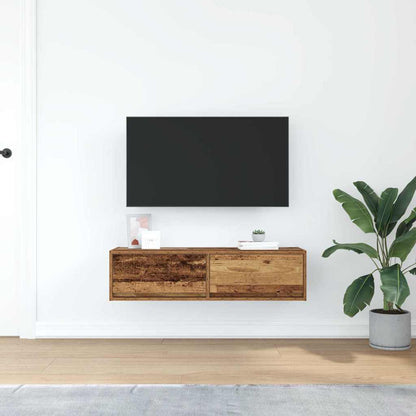 vidaXL TV Cabinet 100 x 31 x 25.5 cm Old wood Engineered wood 4