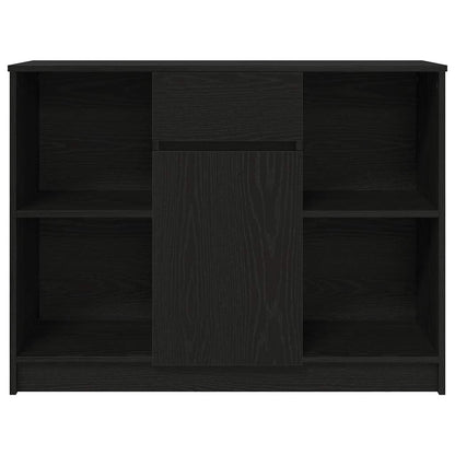 vidaXL Sideboard with Drawer Black Oak 101x35x76 cm Engineered Wood 6