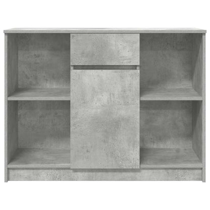 vidaXL Sideboard with Drawer Concrete Grey 101x35x76 cm Engineered Wood 6