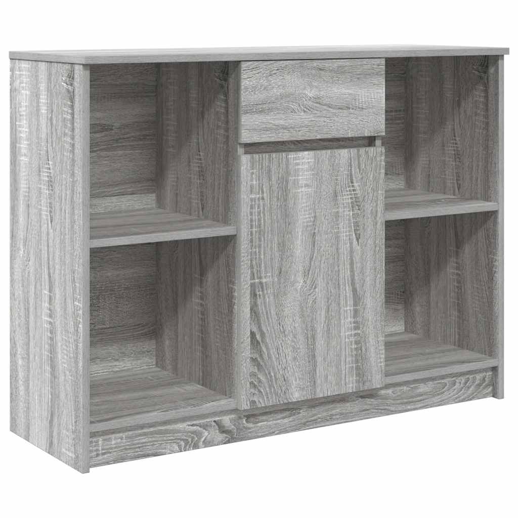 Sideboard with Drawer 101x35x76 cm Engineered Wood Grey sonoma