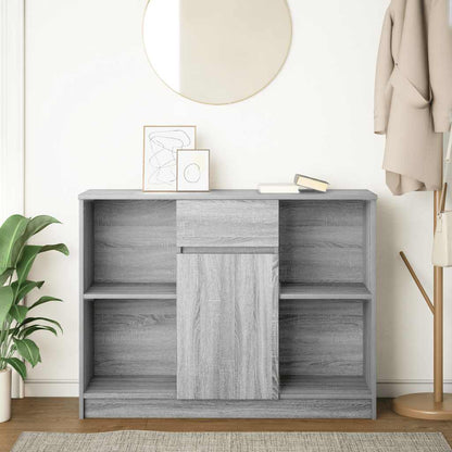 Sideboard with Drawer 101x35x76 cm Engineered Wood Grey sonoma