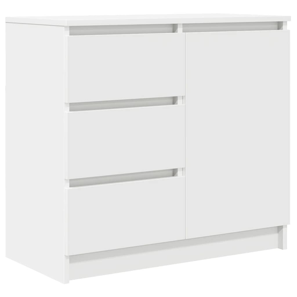 vidaXL Sideboard with Drawer White 71x35x65 cm Engineered Wood 2