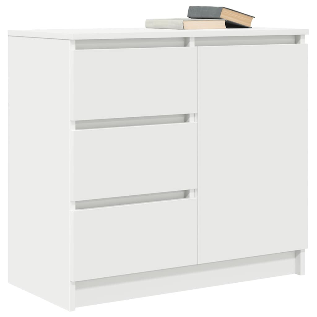 vidaXL Sideboard with Drawer White 71x35x65 cm Engineered Wood 4