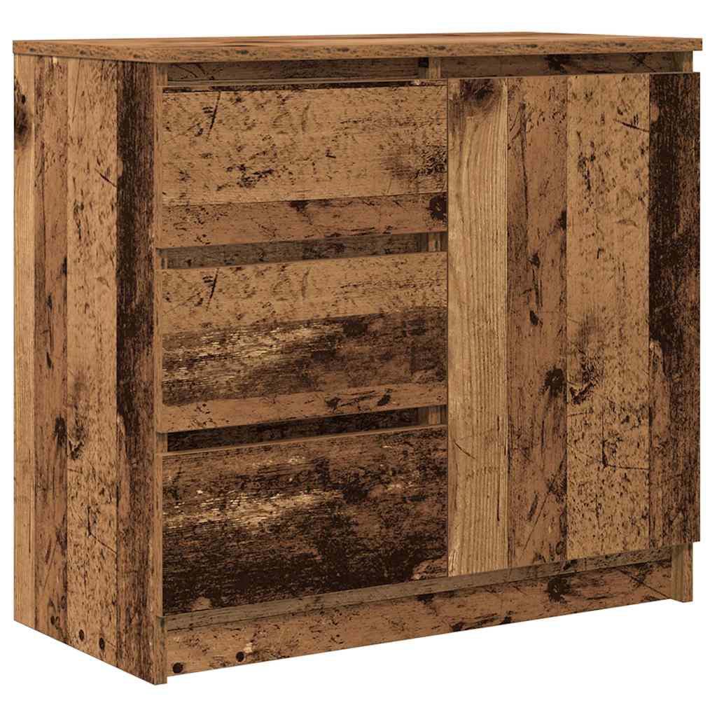 vidaXL Sideboard with Drawer Old Wood 71x35x65 cm Engineered Wood 2