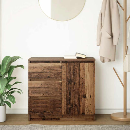 vidaXL Sideboard with Drawer Old Wood 71x35x65 cm Engineered Wood 3