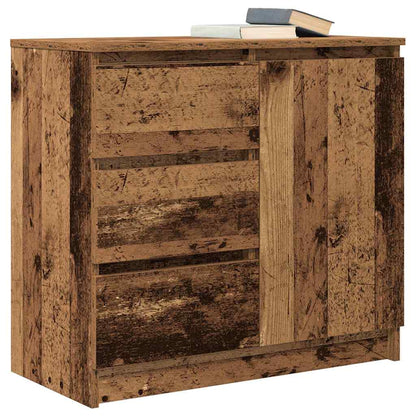 vidaXL Sideboard with Drawer Old Wood 71x35x65 cm Engineered Wood 4