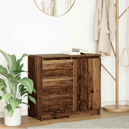 vidaXL Sideboard with Drawer Old Wood 71x35x65 cm Engineered Wood 1