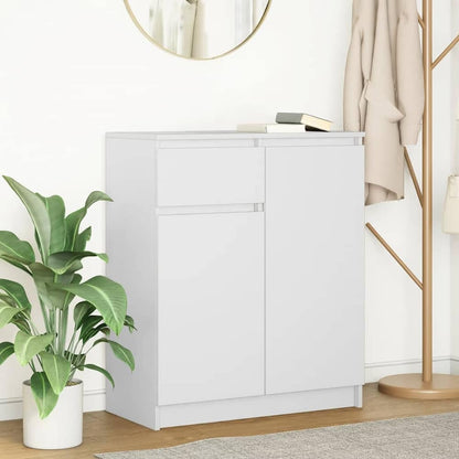 Sideboard with Drawer 71x35x84 cm Engineered Wood White