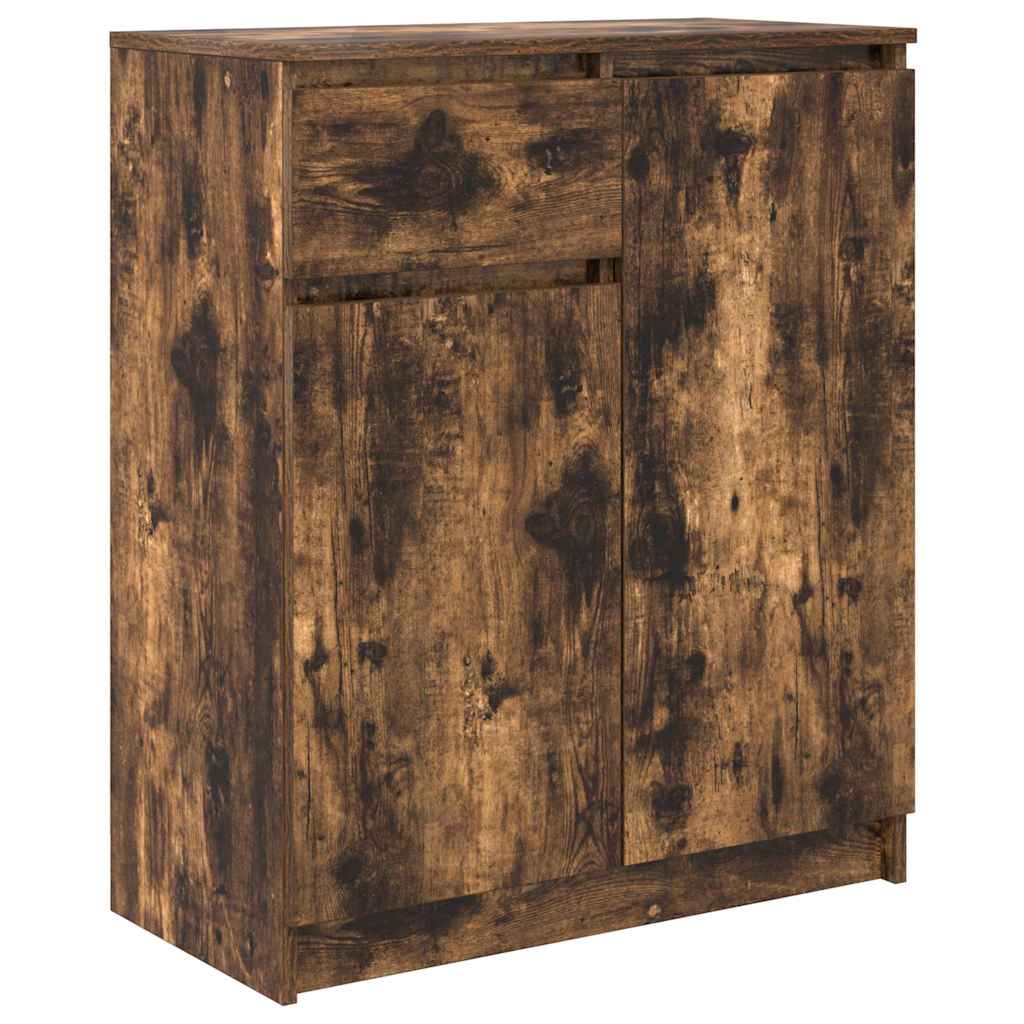 vidaXL Sideboard with Drawer Smoked Oak 71x35x84 cm Engineered Wood 2