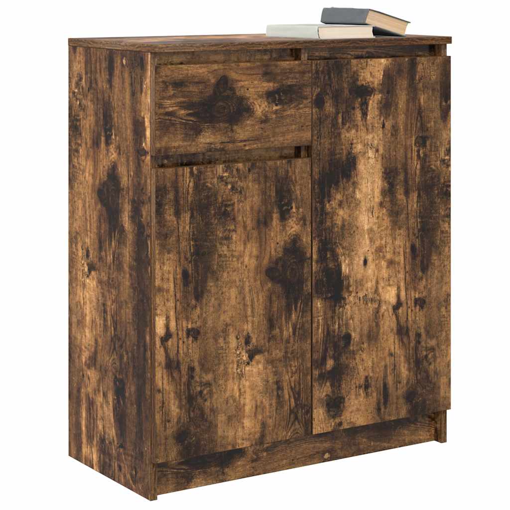 vidaXL Sideboard with Drawer Smoked Oak 71x35x84 cm Engineered Wood 4