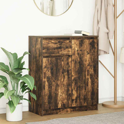 vidaXL Sideboard with Drawer Smoked Oak 71x35x84 cm Engineered Wood 1