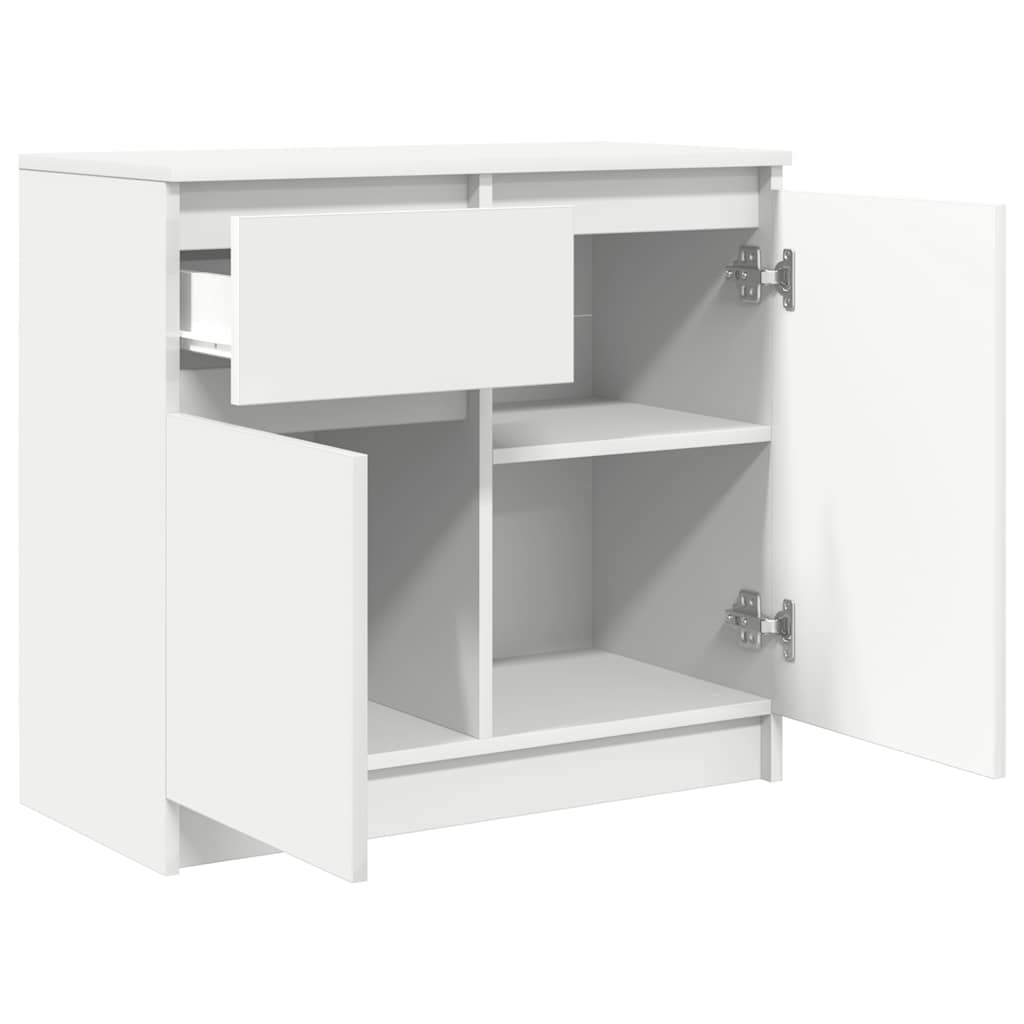 vidaXL Sideboard with Drawer White 71x35x65 cm Engineered Wood 4