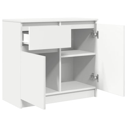 vidaXL Sideboard with Drawer White 71x35x65 cm Engineered Wood 4
