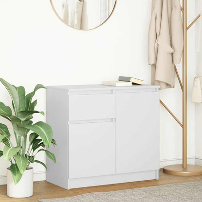 vidaXL Sideboard with Drawer White 71x35x65 cm Engineered Wood 1