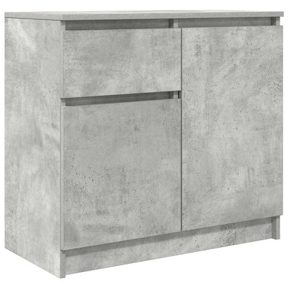 vidaXL Sideboard with Drawer Concrete Grey 71x35x65 cm Engineered Wood 2