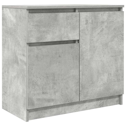 vidaXL Sideboard with Drawer Concrete Grey 71x35x65 cm Engineered Wood 2