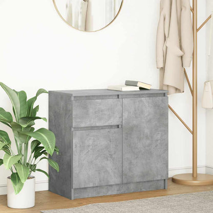 vidaXL Sideboard with Drawer Concrete Grey 71x35x65 cm Engineered Wood 1