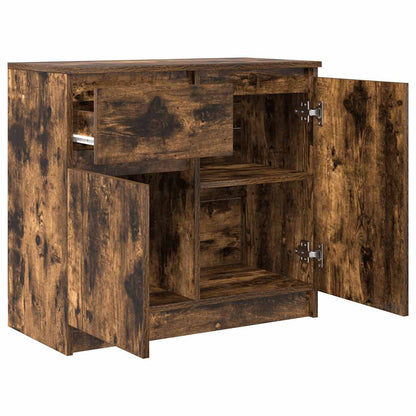 vidaXL Sideboard with Drawer Smoked Oak 71x35x65 cm Engineered Wood 5