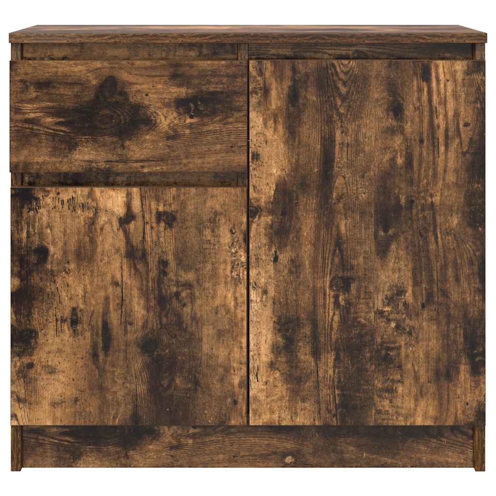 vidaXL Sideboard with Drawer Smoked Oak 71x35x65 cm Engineered Wood 6