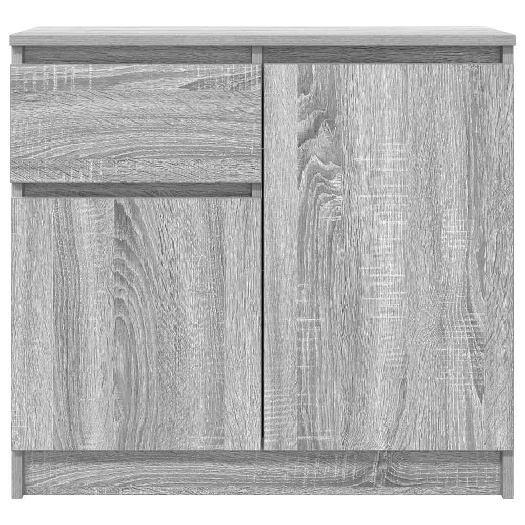 vidaXL Sideboard with Drawer Grey Sonoma 71x35x65 cm Engineered Wood 6