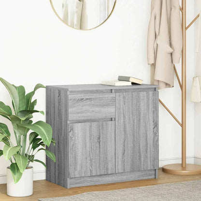 vidaXL Sideboard with Drawer Grey Sonoma 71x35x65 cm Engineered Wood 1