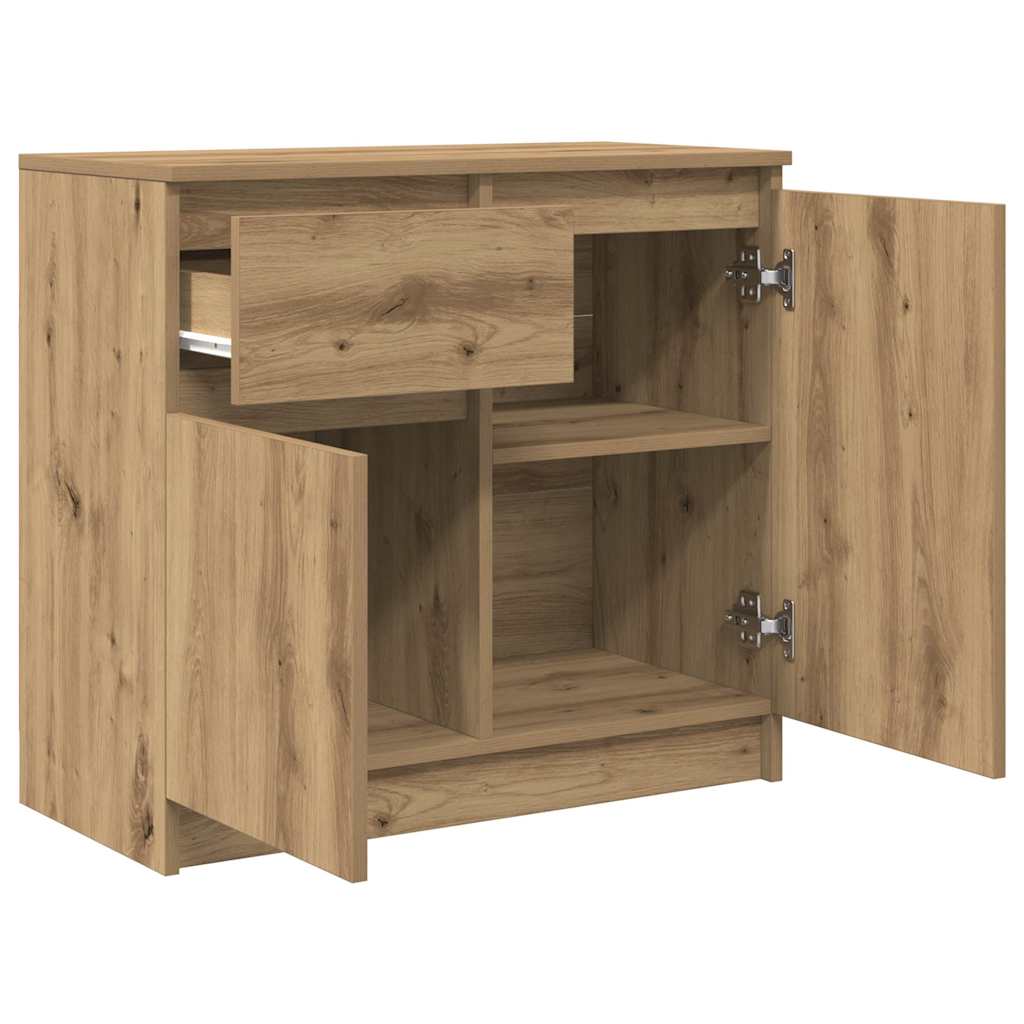vidaXL Sideboard with Drawer Artisan Oak 71x35x65 cm Engineered Wood 4