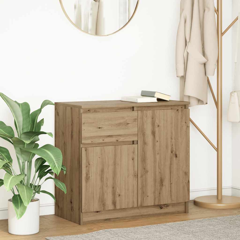 vidaXL Sideboard with Drawer Artisan Oak 71x35x65 cm Engineered Wood 1