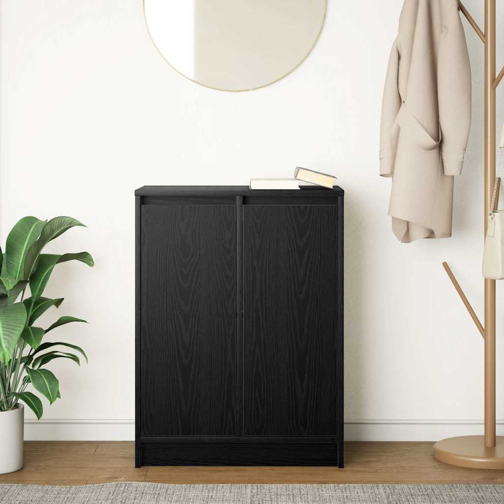 vidaXL Sideboard Black Oak 57x34x76 cm Engineered Wood 3