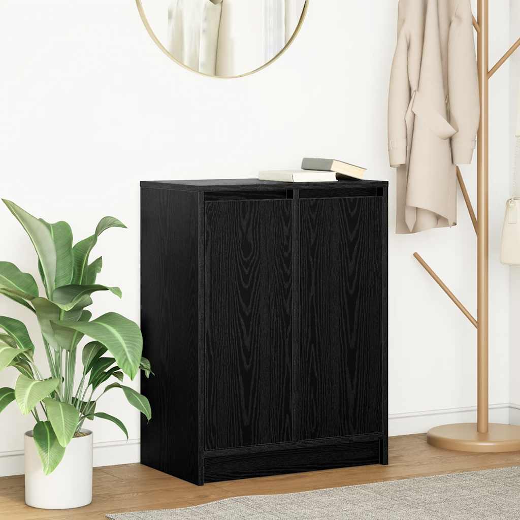 vidaXL Sideboard Black Oak 57x34x76 cm Engineered Wood 1