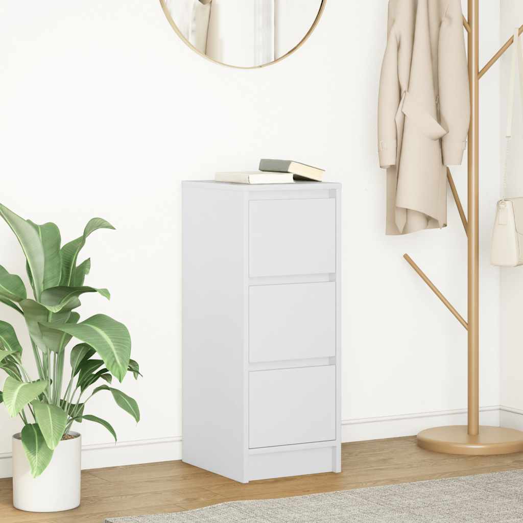 vidaXL Sideboard White 29.5x34x76 cm Engineered Wood 1