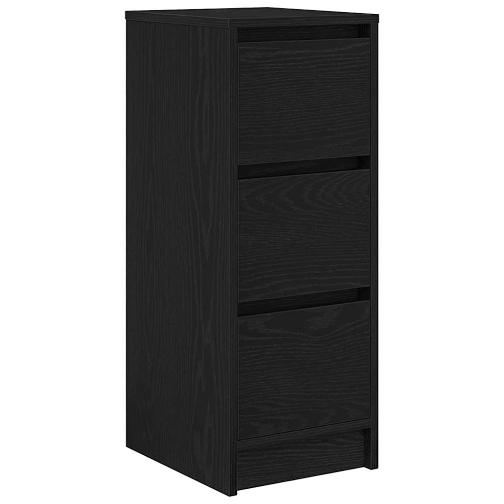 vidaXL Sideboard Black Oak 29.5x34x76 cm Engineered Wood 2