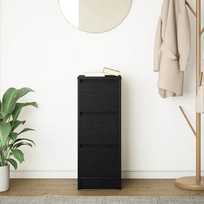 vidaXL Sideboard Black Oak 29.5x34x76 cm Engineered Wood 3