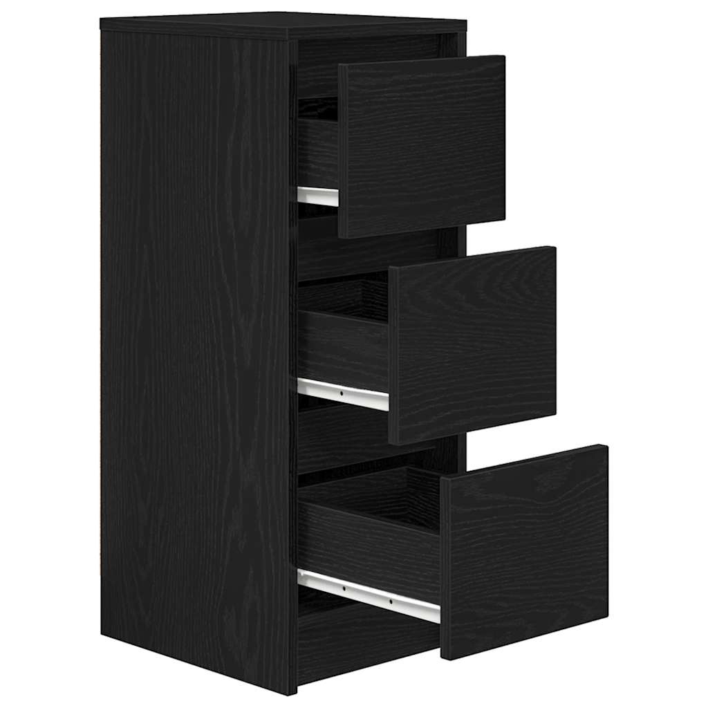 vidaXL Sideboard Black Oak 29.5x34x76 cm Engineered Wood 5