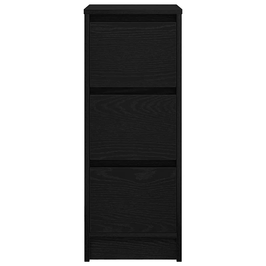 vidaXL Sideboard Black Oak 29.5x34x76 cm Engineered Wood 6