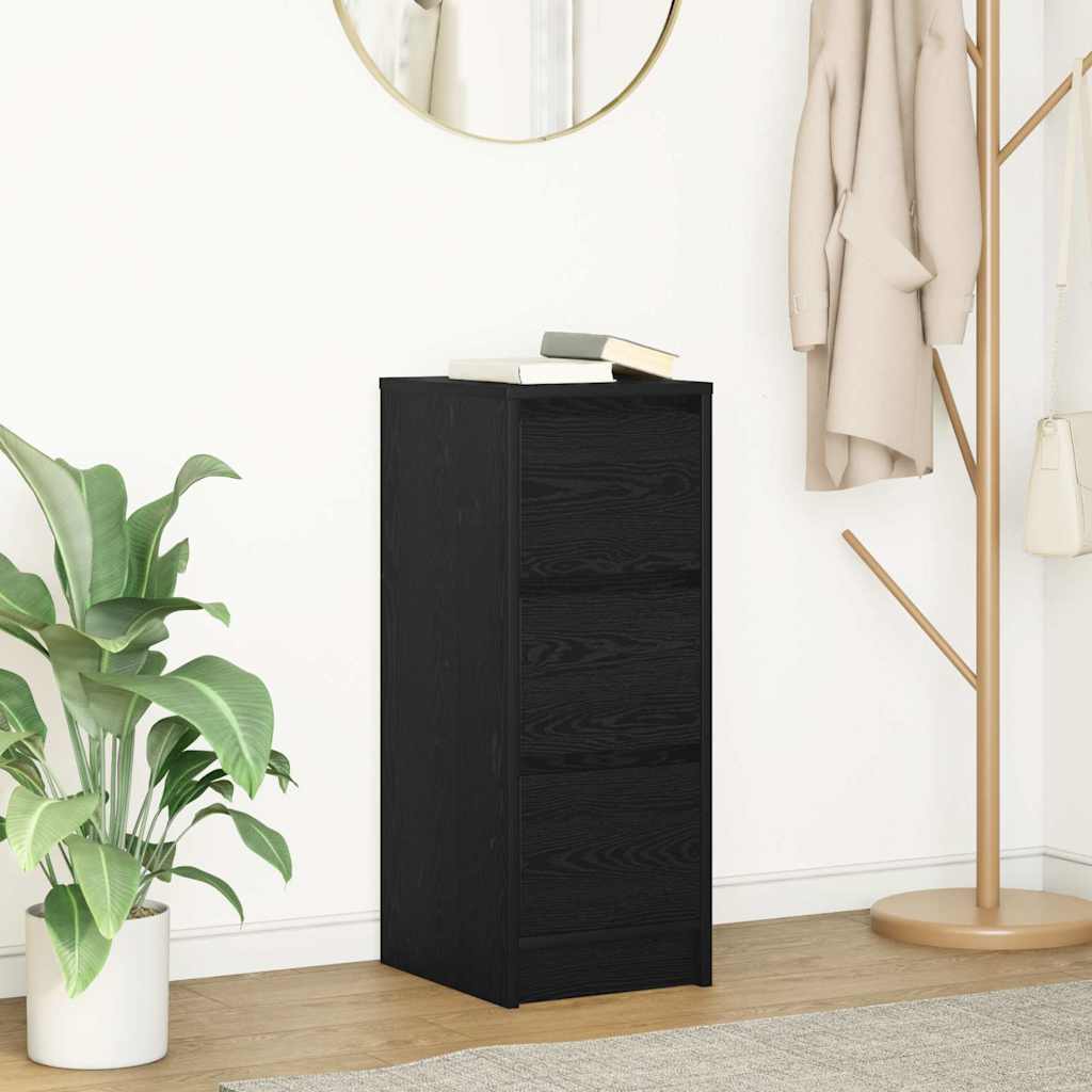 vidaXL Sideboard Black Oak 29.5x34x76 cm Engineered Wood 1