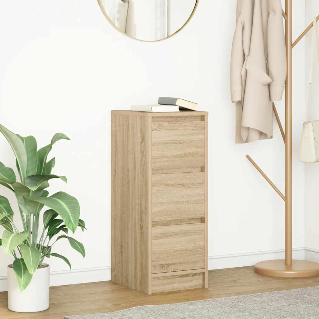 vidaXL Sideboard Sonoma Oak 29.5x34x76 cm Engineered Wood 1