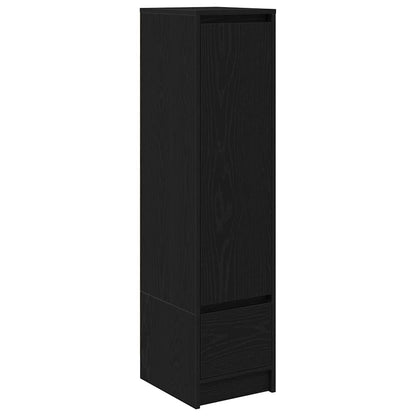 vidaXL Highboard Black Oak 29.5x34x119.5 cm Engineered Wood 2