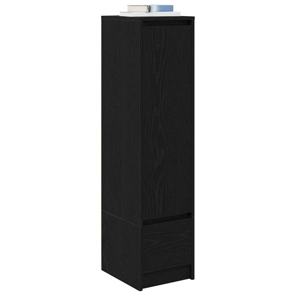 vidaXL Highboard Black Oak 29.5x34x119.5 cm Engineered Wood 4