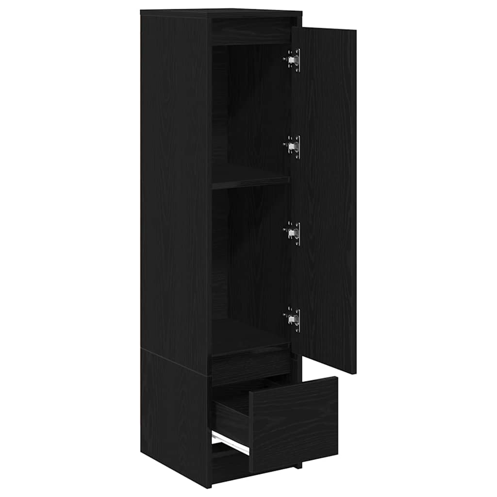 vidaXL Highboard Black Oak 29.5x34x119.5 cm Engineered Wood 5