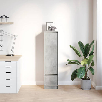 vidaXL Highboard Concrete Grey 29.5x34x119.5 cm Engineered Wood 3