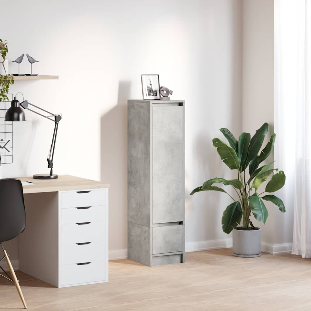 vidaXL Highboard Concrete Grey 29.5x34x119.5 cm Engineered Wood 1
