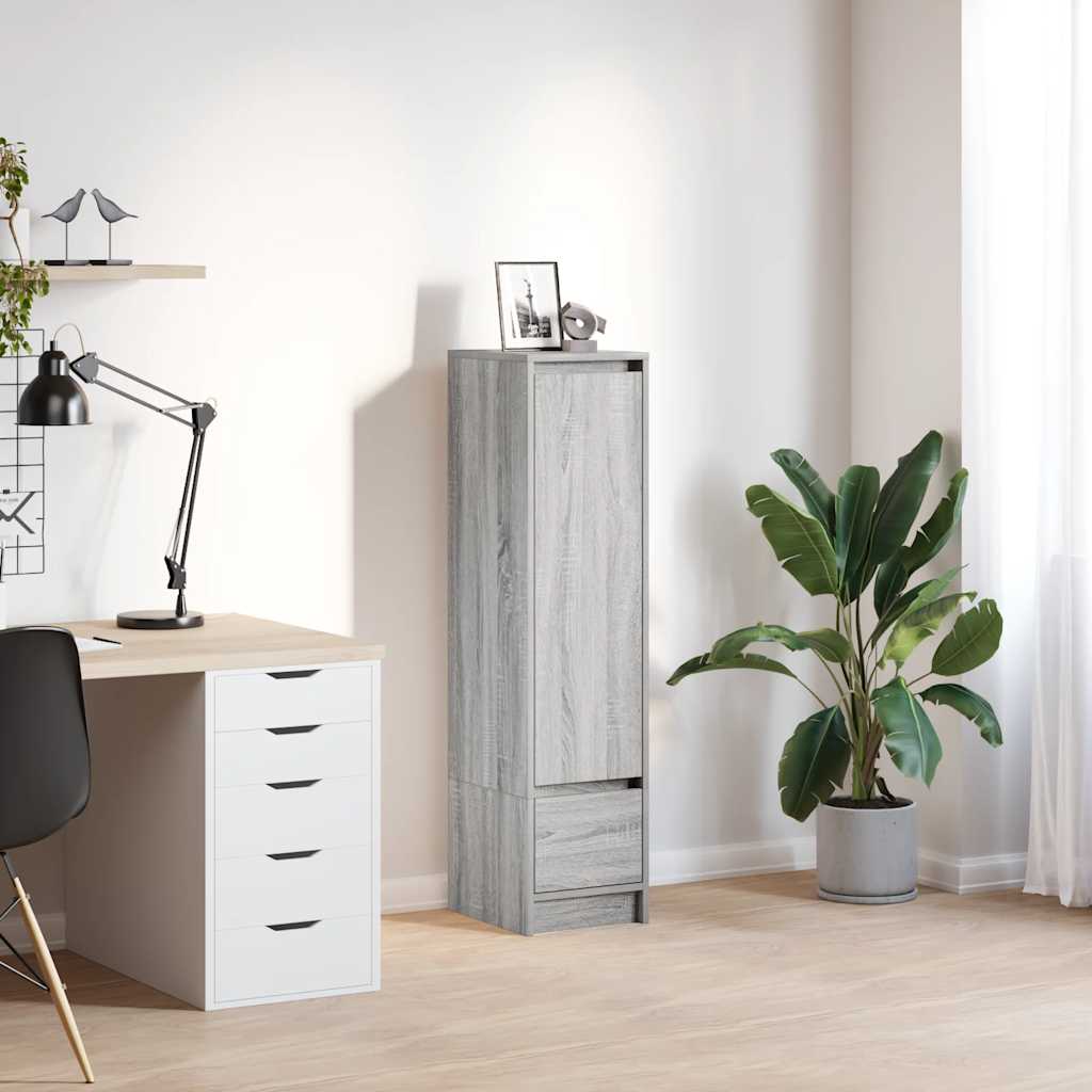 vidaXL Highboard Grey Sonoma 29.5x34x119.5 cm Engineered Wood 1