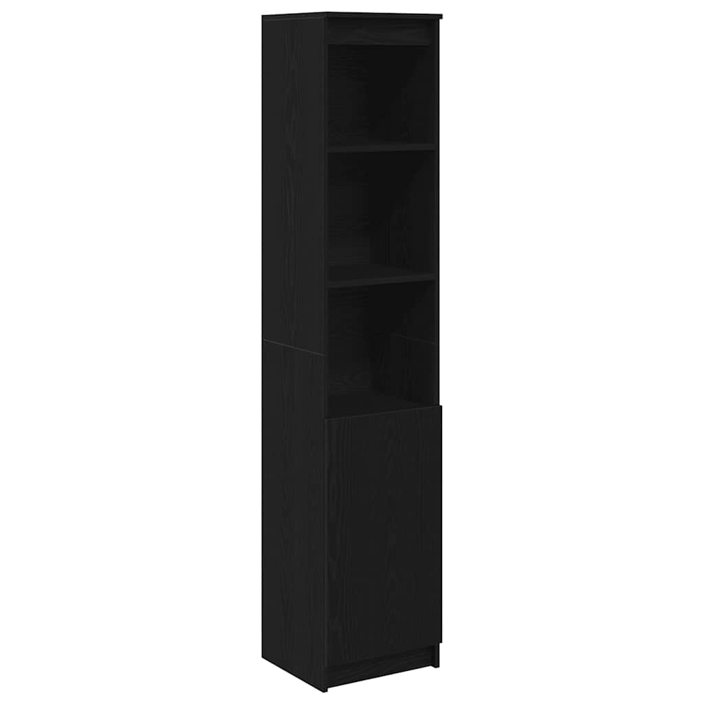 vidaXL Highboard Black Oak 37,5x35x180 cm Engineered Wood 2