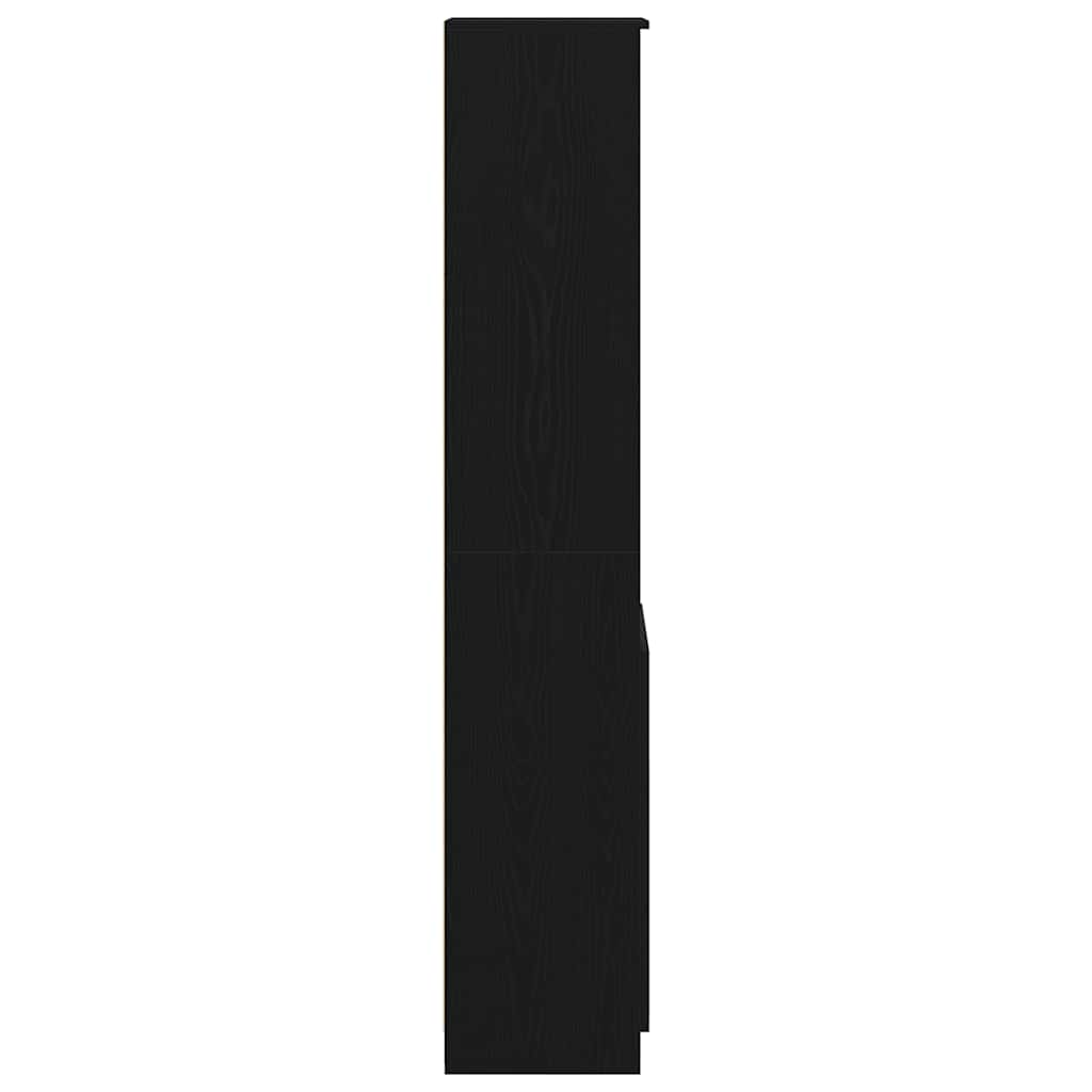vidaXL Highboard Black Oak 37,5x35x180 cm Engineered Wood 6