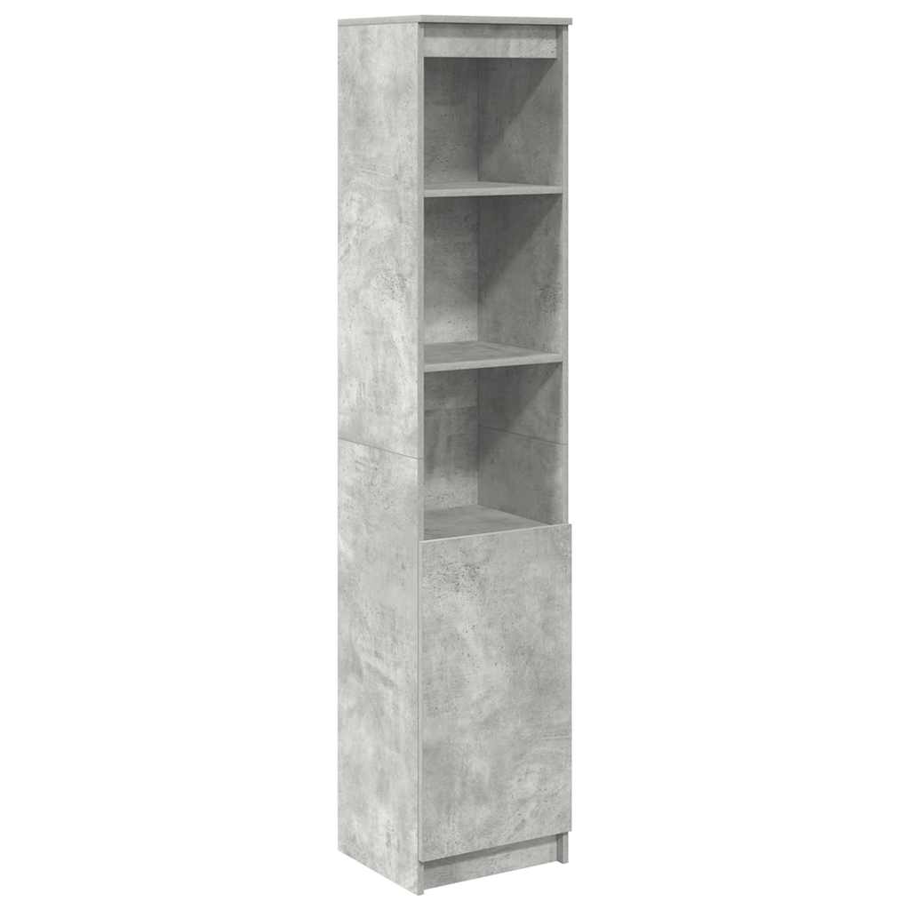 vidaXL Highboard Concrete Grey 37.5x35x180 cm Engineered Wood 2