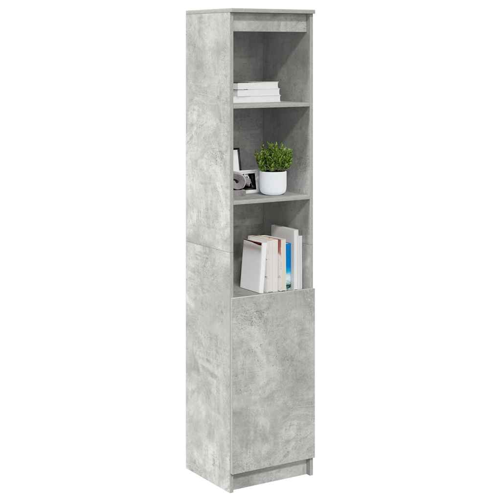 vidaXL Highboard Concrete Grey 37.5x35x180 cm Engineered Wood 4